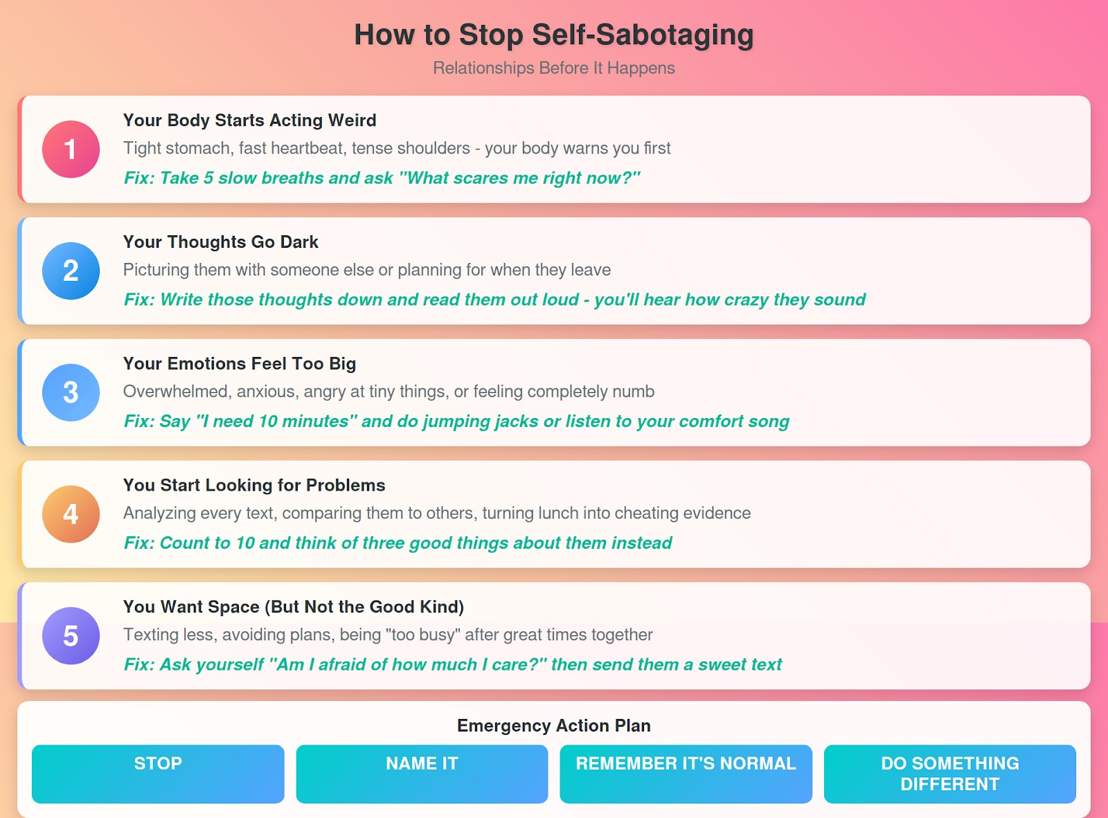 How to Stop Self-Sabotaging 