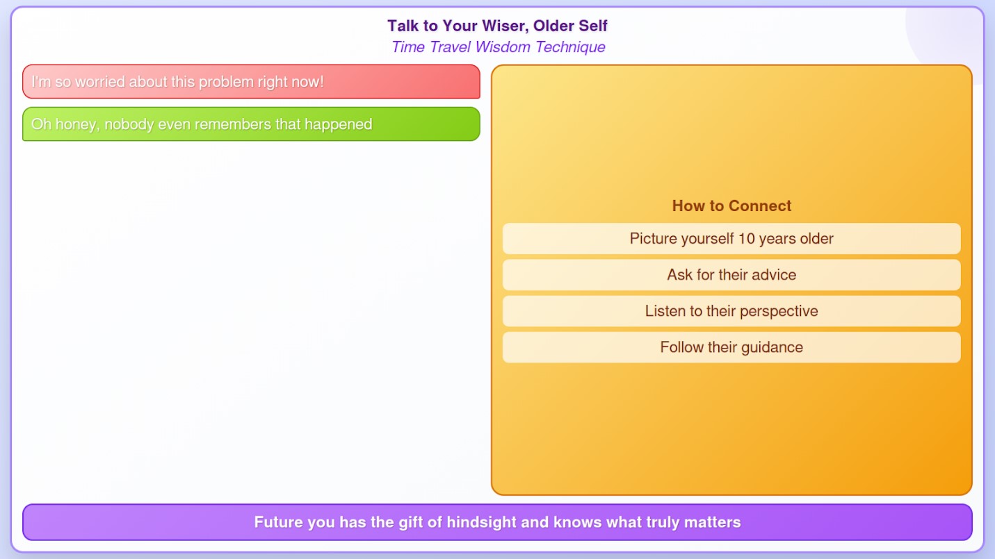 Talk to Your Wiser, Older Self